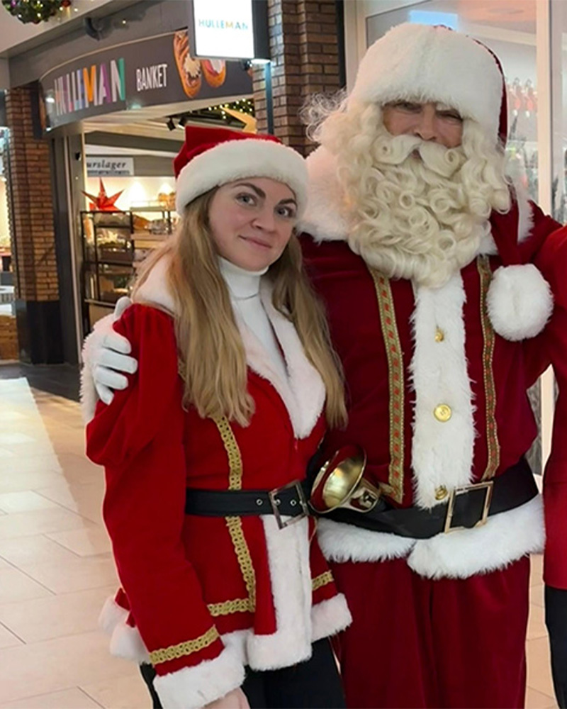 Kerstman tijdens een winterevenement